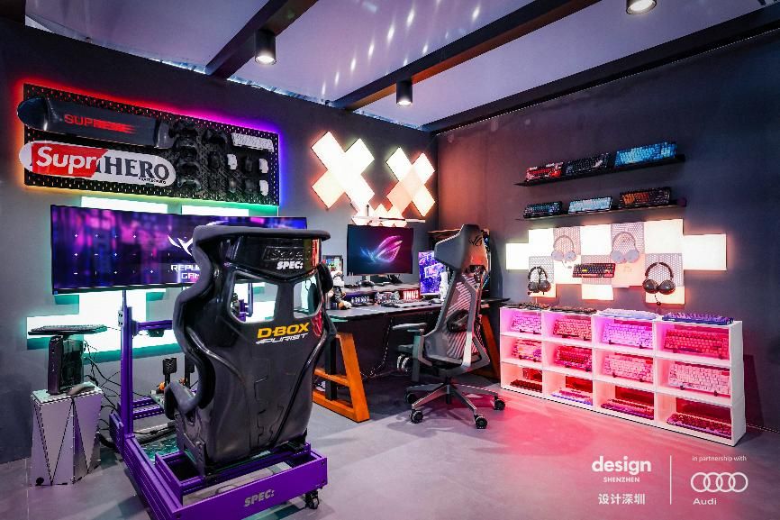 九游app：华硕主板闪耀“设计深圳”E-Space电竞巢(图2)