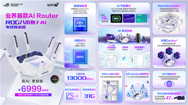 ROG新品超玩会 ROG魔盒路由礼盒与八爪鱼7 AI电竞路由重磅来袭(图2)